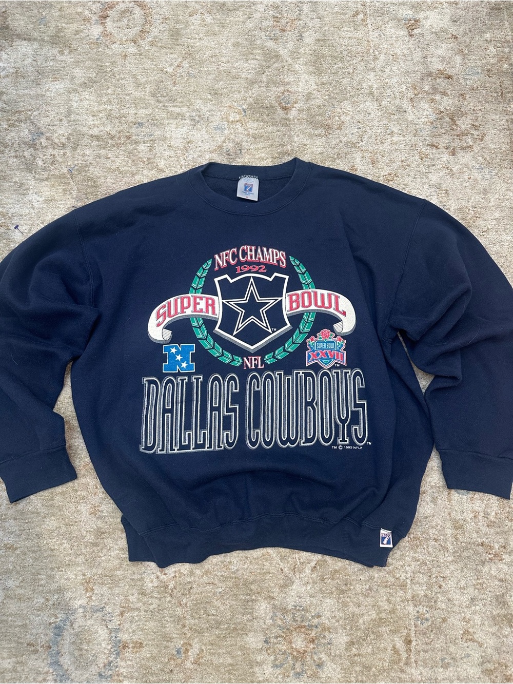 Champs Dallas Cowboys Navy Super Bowl Crewneck Sweatshirt
